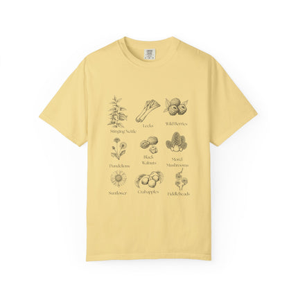 Forager By Nature T-Shirt — Vintage Botanical Foraging Guide Tee