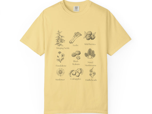 Forager By Nature T-Shirt — Vintage Botanical Foraging Guide Tee