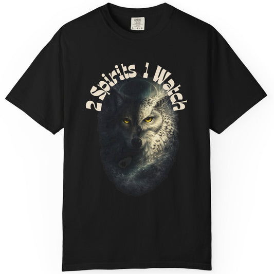 2 Spirits 1 Watch Wolf-to-Owl Unisex Graphic T-Shirt