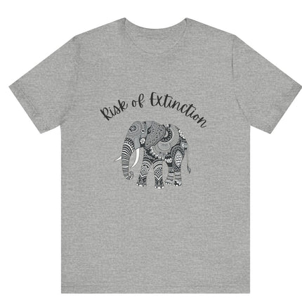 T-shirt  for Conservation or Birthday Prank Risk of Extinction Batik Elephant Unisex T-Shirt