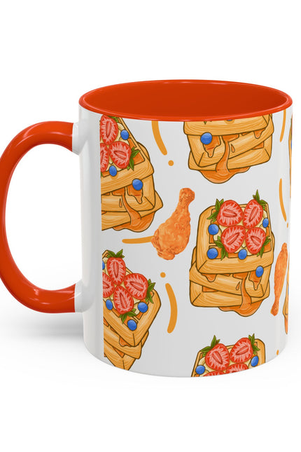 Coffee Mug- Colorful Chicken and Waffles Design Autumn Colors