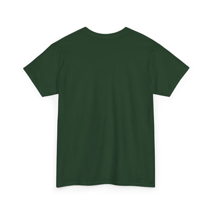 Plain back of green t-shirt on a white background