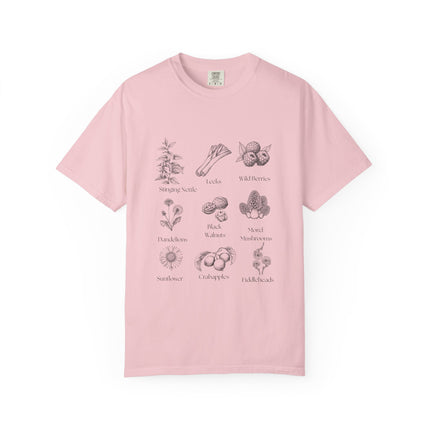 Forager By Nature T-Shirt — Vintage Botanical Foraging Guide Tee