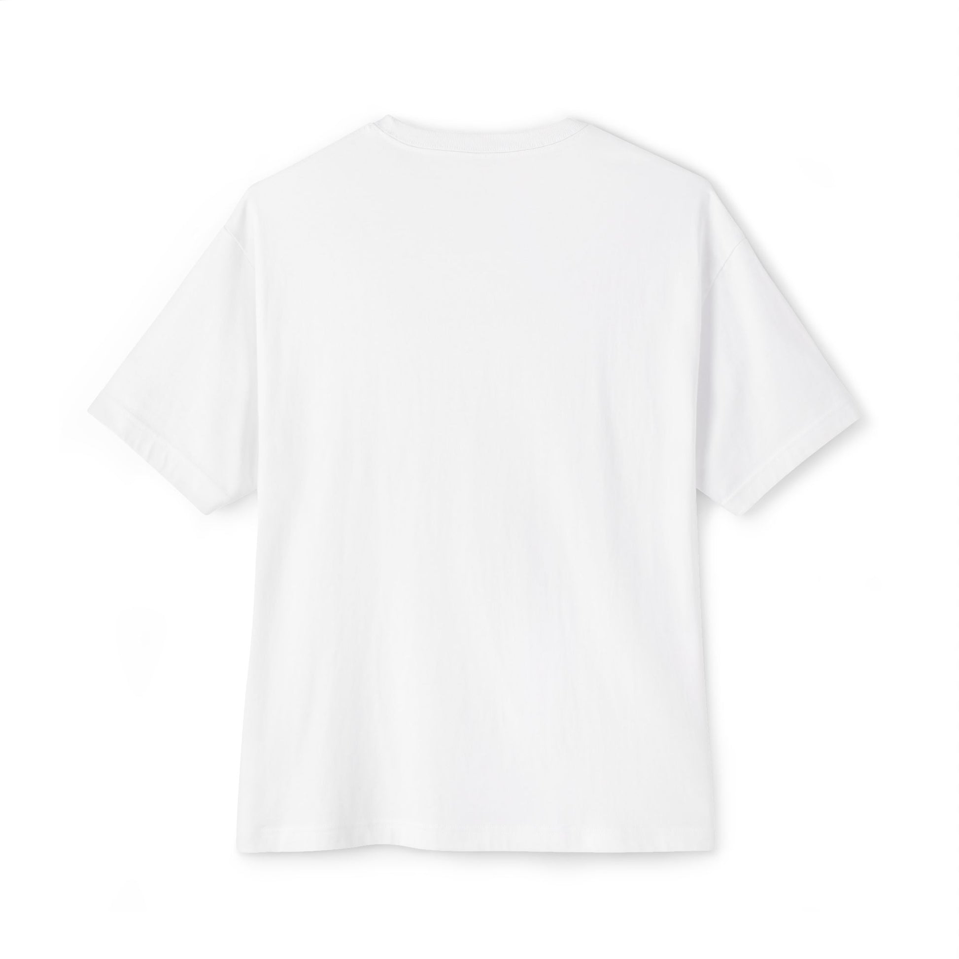 Plain back of a white t-shirt on a white background