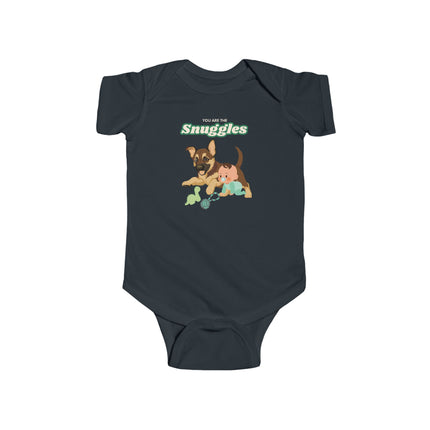 You Are The Snuggles German Shepherd Puppy Infant Fine Jersey Bodysuit