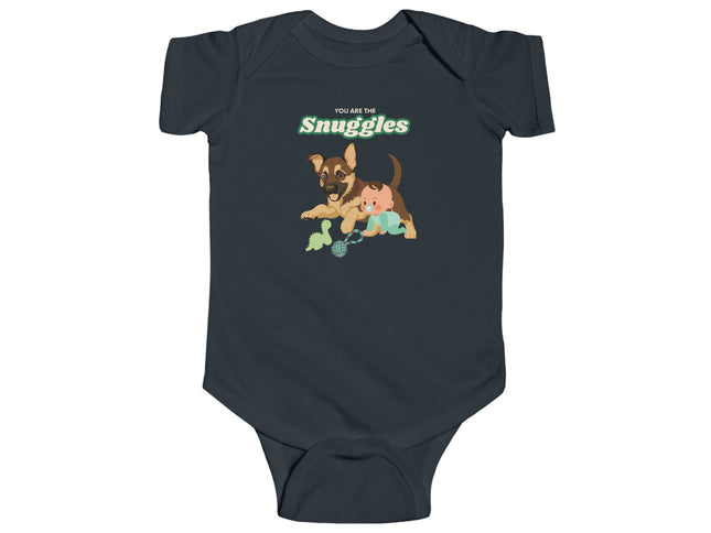 You Are The Snuggles German Shepherd Puppy Infant Fine Jersey Bodysuit
