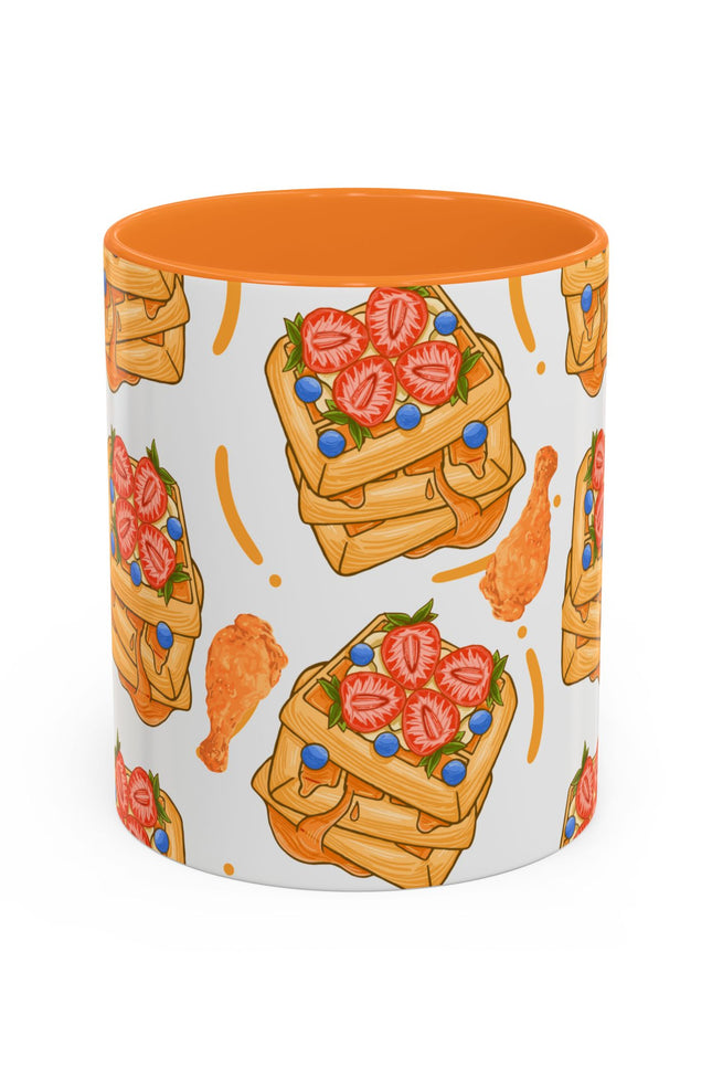 Coffee Mug- Colorful Chicken and Waffles Design Autumn Colors
