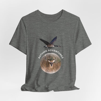 Gray t-shirt with colorful text 'LOVE ALWAYS WINS. AGAIN & AGAIN & AGAIN LOVE ... WILL ALWAYS WIN' on a white background