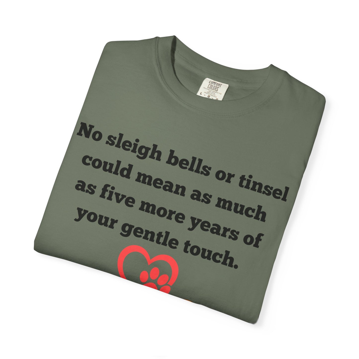 Rescue Dog Christmas T-Shirt Wishing for five more years of your gentle touch