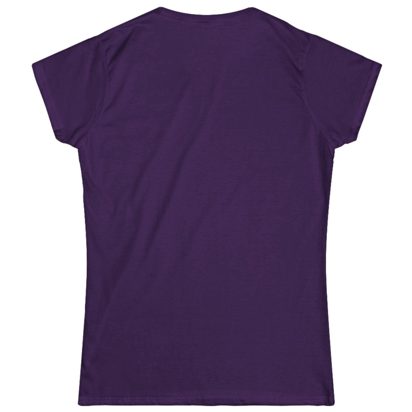 Plain back of purple t-shirt on a white background