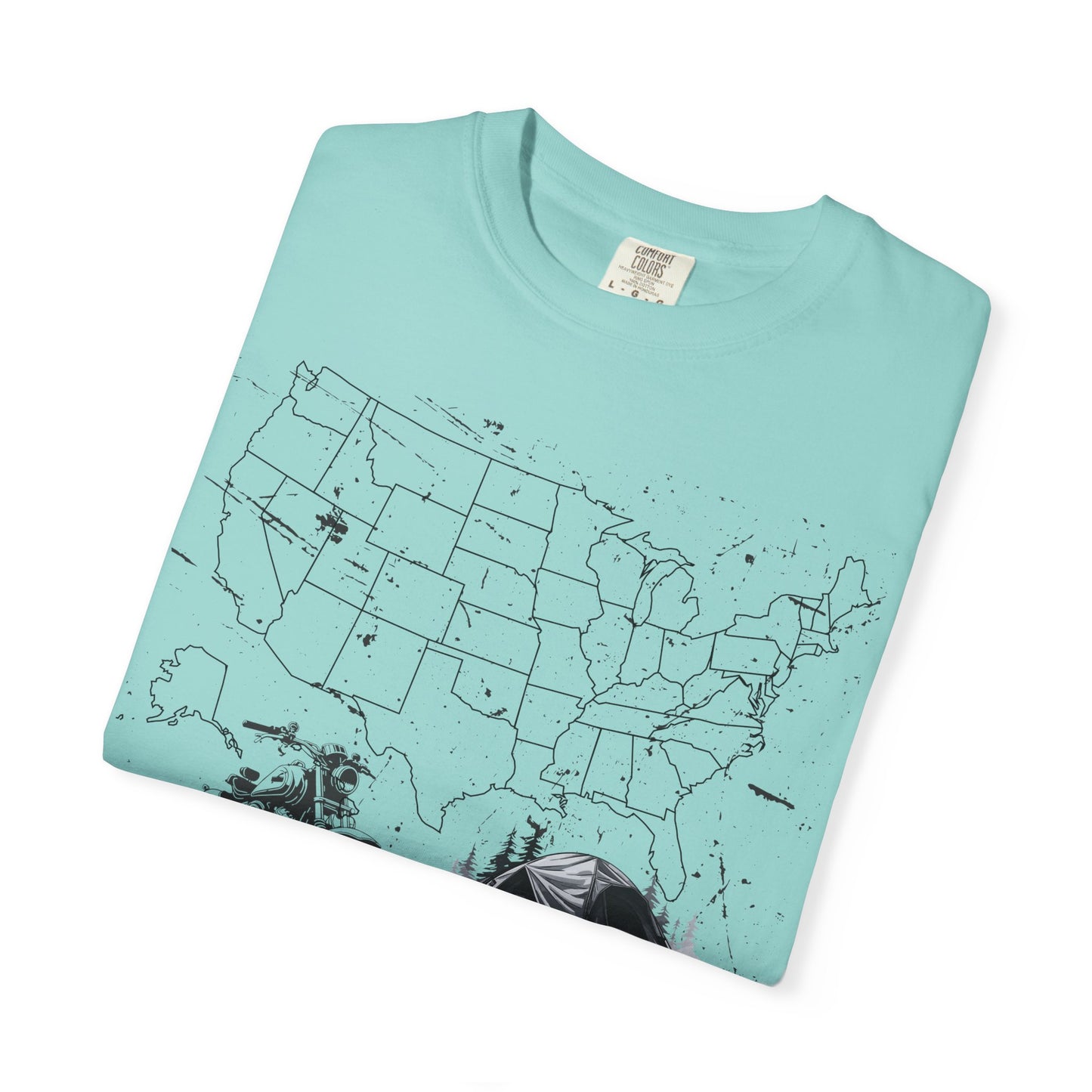 Adventure Graphic Tee, Rolling Free T-Shirt, Unisex Nature Loving Motorcycle Enthusiast