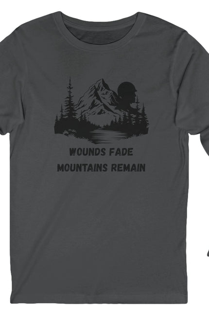 Mountain with Soldier Profile Long Sleeve Unisex Tee