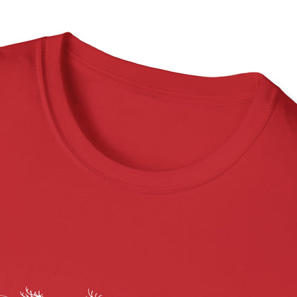 Close-up of a red shirt without tags.