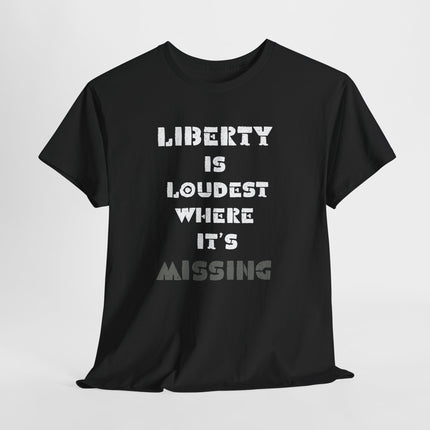 Liberty Statement Unisex Heavy Cotton Tee - Bold Graphic T-Shirt  Gift for Freedom Lovers