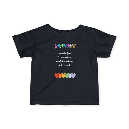 Smells like Brownies and Skunk Grandma Tee for Infants