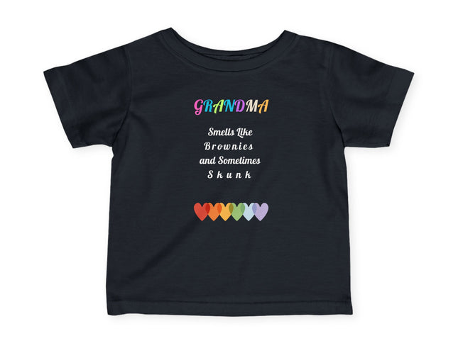 Smells like Brownies and Skunk Grandma Tee for Infants