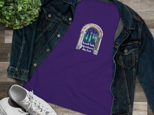 Funny Graphic Women's Tee for Introverts, Small Talk