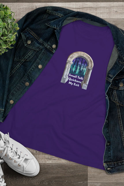 Funny Graphic Women's Tee for Introverts, Small Talk