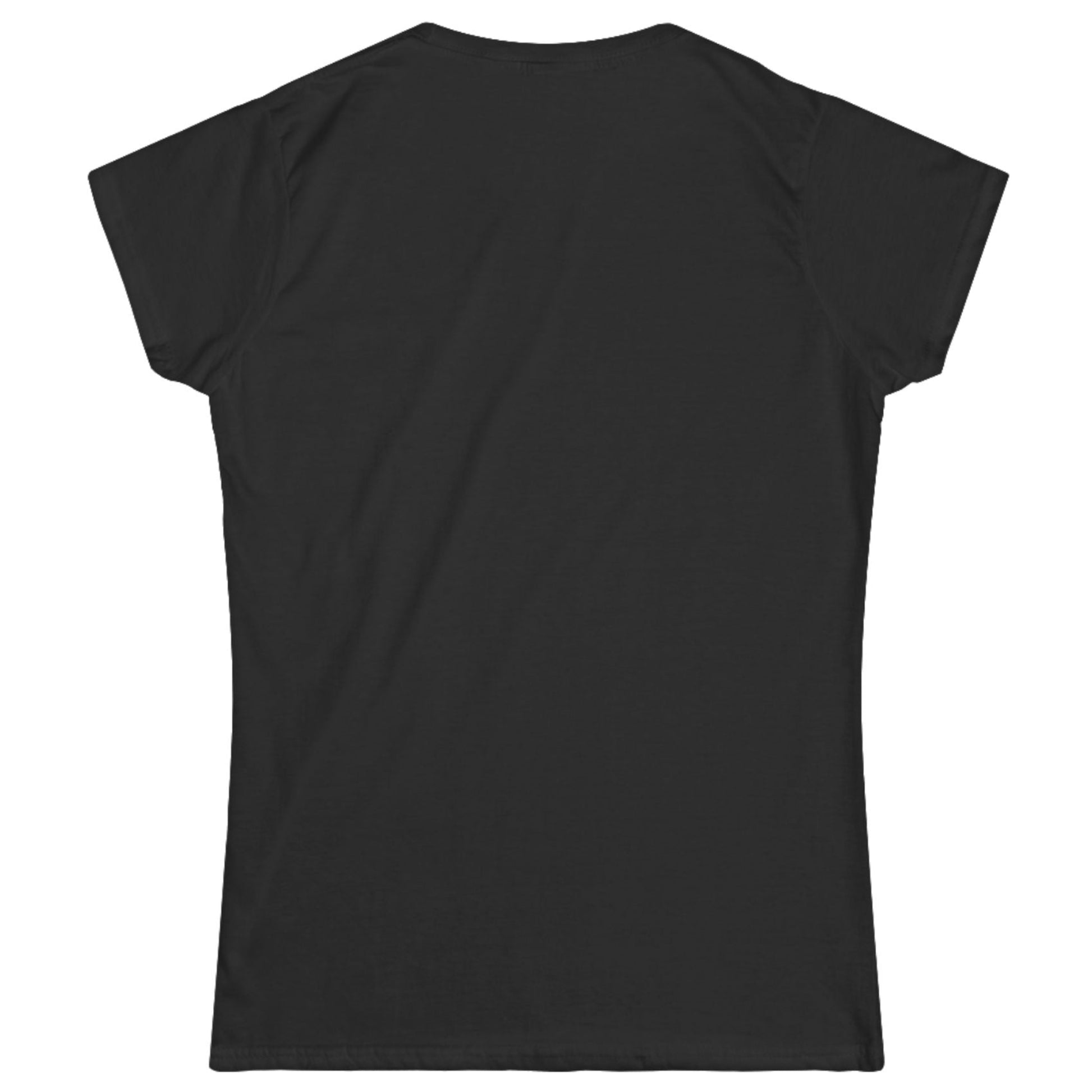 Plain back of black t-shirt on a white background