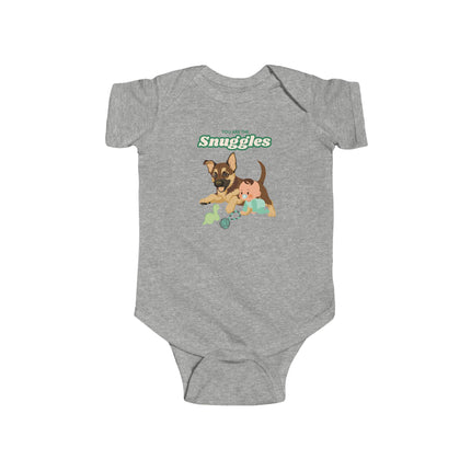 You Are The Snuggles German Shepherd Puppy Infant Fine Jersey Bodysuit