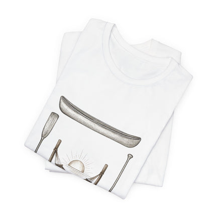Canoe & Paddles Camp Tee — Lake Life Canoeing, Fishing & Hammock Graphic T-Shirt
