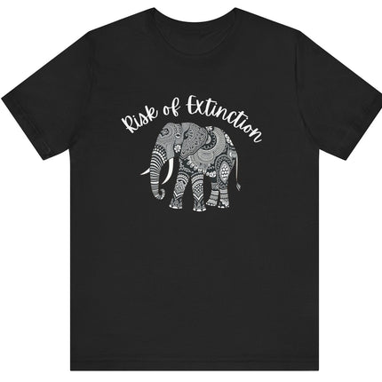 T-shirt  for Conservation or Birthday Prank Risk of Extinction Batik Elephant Unisex T-Shirt