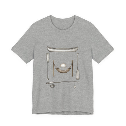 Canoe & Paddles Camp Tee — Lake Life Canoeing, Fishing & Hammock Graphic T-Shirt