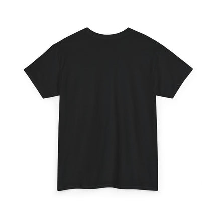 Plain back of black t-shirt on a white background