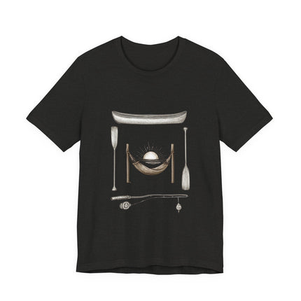 Canoe & Paddles Camp Tee — Lake Life Canoeing, Fishing & Hammock Graphic T-Shirt