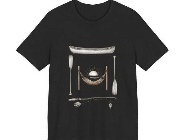 Canoe & Paddles Camp Tee — Lake Life Canoeing, Fishing & Hammock Graphic T-Shirt