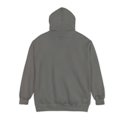 Back of Plain Gray hoodie on a white background