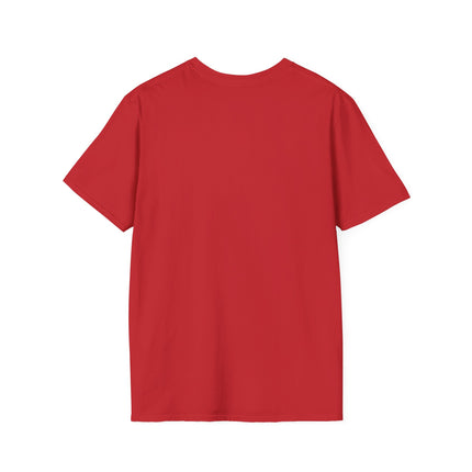 Plain back of Red t-shirt on a white background