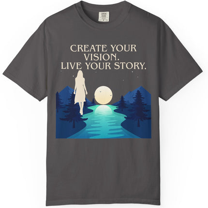 Create Your Vision, Live Your Story Inspirational Graphic T-shirt