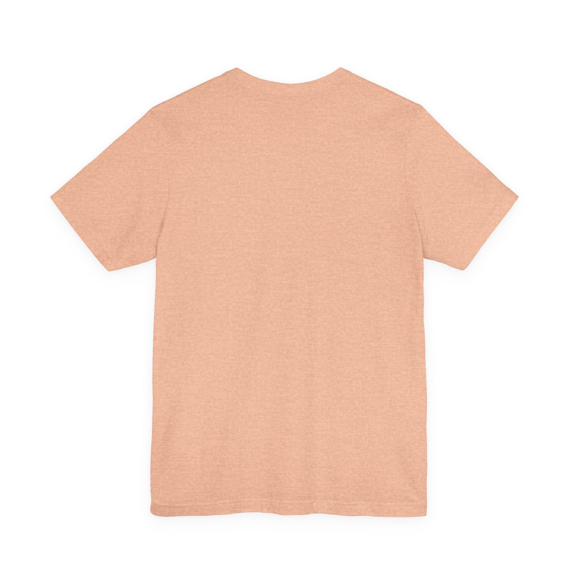 Plain peach t-shirt on a white background