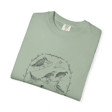 Vintage Birds Nature Tee — Nature Journal Illustration T-Shirt