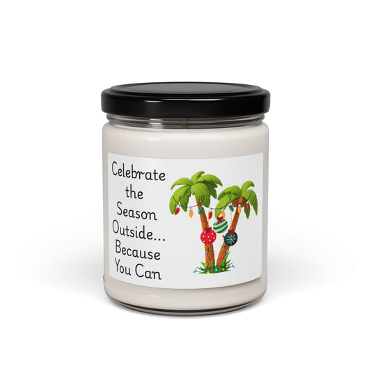 Tropical Holiday Unscented Soy Candle, 9oz