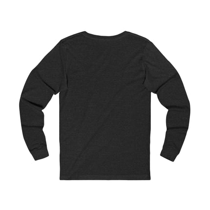 Back of plain long-sleeve shirt on a white background