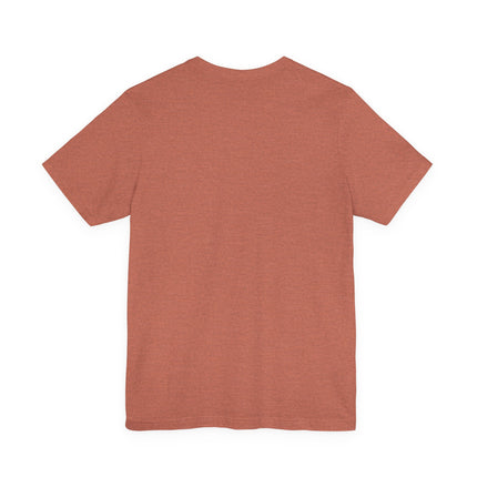 Back view of a plain brown t-shirt on a white background