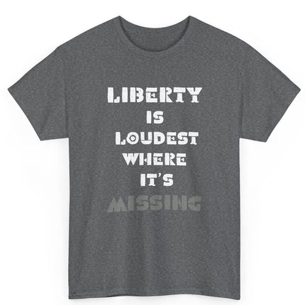 Liberty Statement Unisex Heavy Cotton Tee - Bold Graphic T-Shirt  Gift for Freedom Lovers
