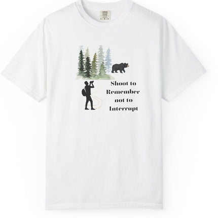 Shoot to Remember Bear Unisex T-shirt Camera Pun