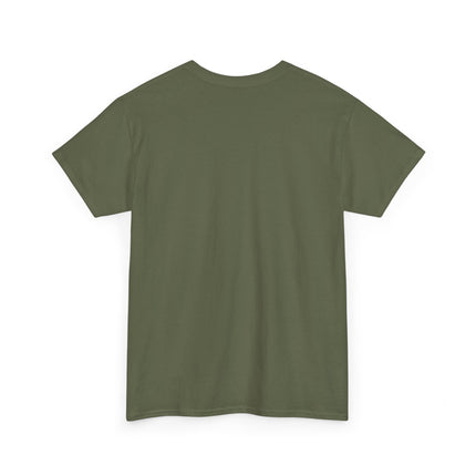 Plain back of green t-shirt on a white background
