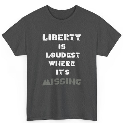 Liberty Statement Unisex Heavy Cotton Tee - Bold Graphic T-Shirt  Gift for Freedom Lovers