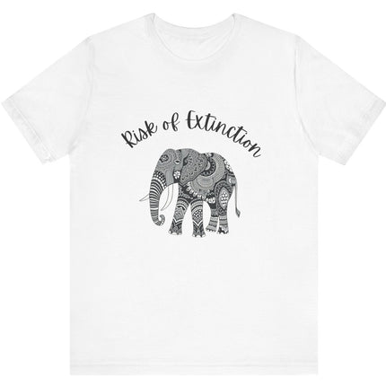 T-shirt  for Conservation or Birthday Prank Risk of Extinction Batik Elephant Unisex T-Shirt