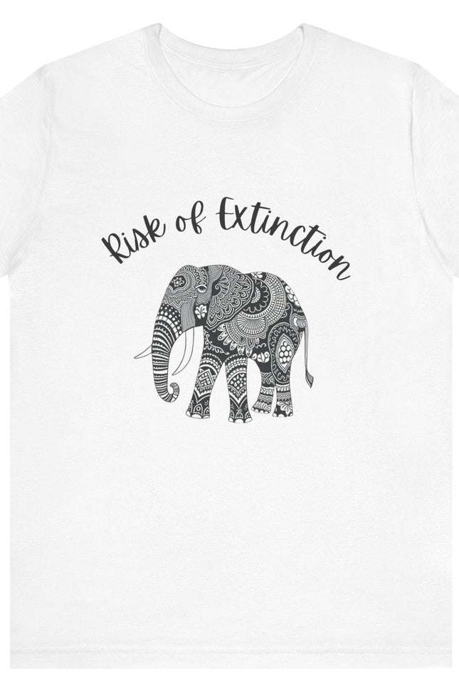 T-shirt  for Conservation or Birthday Prank Risk of Extinction Batik Elephant Unisex T-Shirt