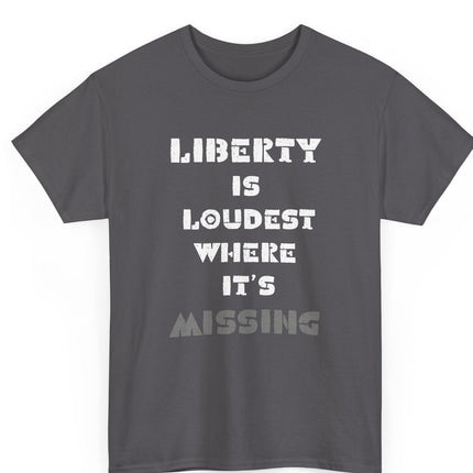 Liberty Statement Unisex Heavy Cotton Tee - Bold Graphic T-Shirt  Gift for Freedom Lovers