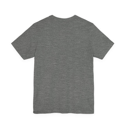 Plain back of gray t-shirt on a white background