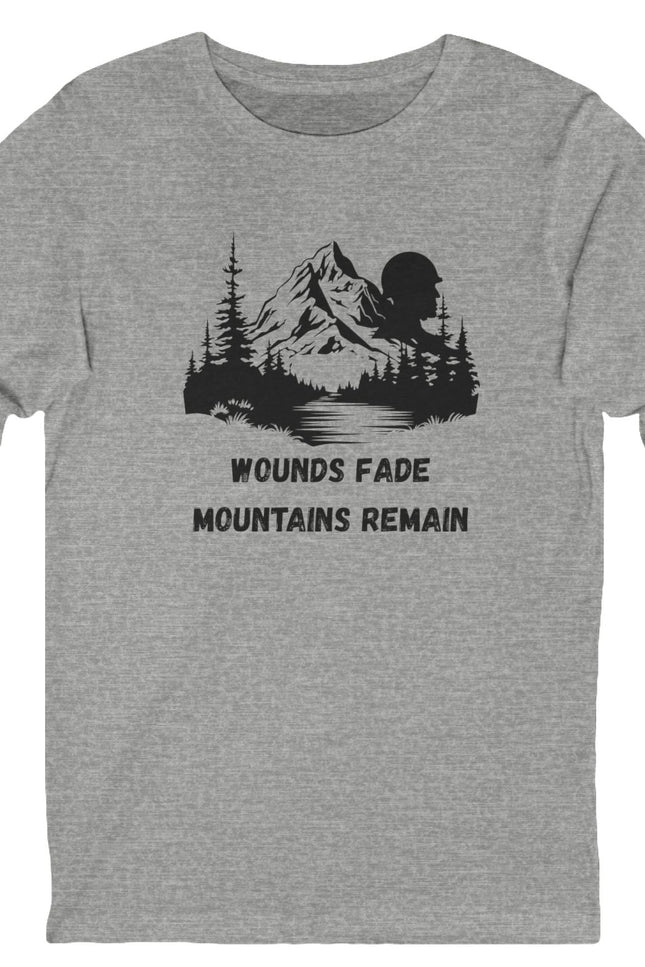 Mountain with Soldier Profile Long Sleeve Unisex Tee