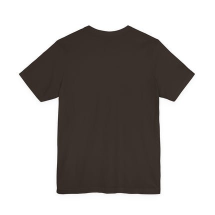 Plain back of brown t-shirt on a white background