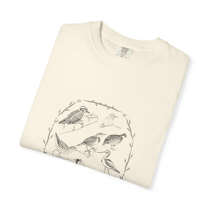 Vintage Birds Nature Tee — Nature Journal Illustration T-Shirt