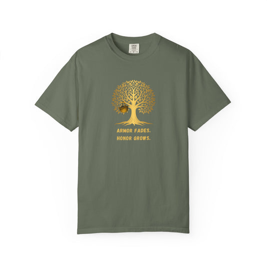 Armor Fades Honor Grows Military Nature-Inspired Unisex T-shirt